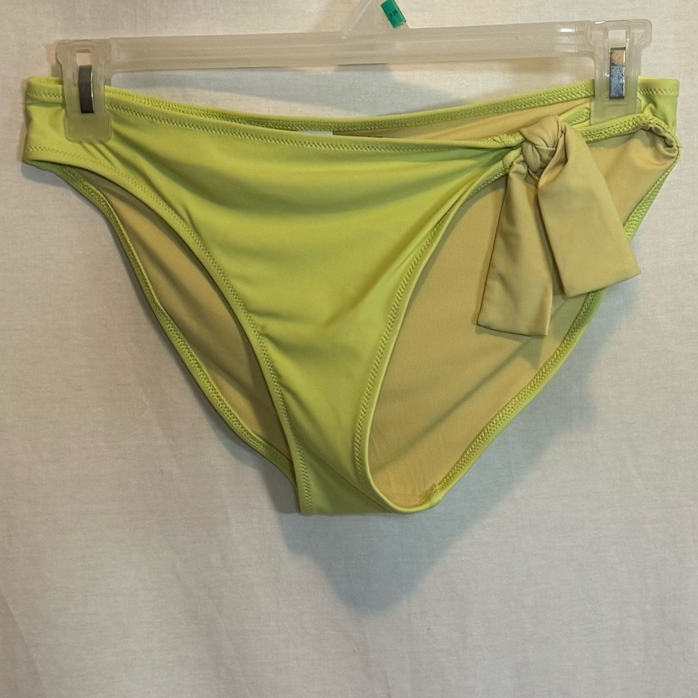 AA-177 Aerie NWOT Green Lined Summer Swim Bikini Bottoms Size L